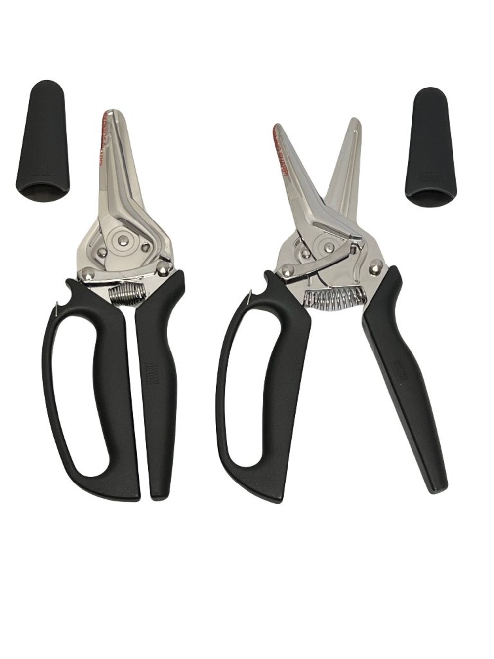 Kuhn Rikon 3-in-1 Shears with Loop Handles Set of 2 BLACK NEW